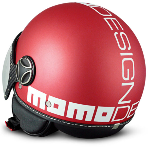 Casco Momo Design DEMI JET FGTR CLASSIC Rosso Opaco - immagine 3