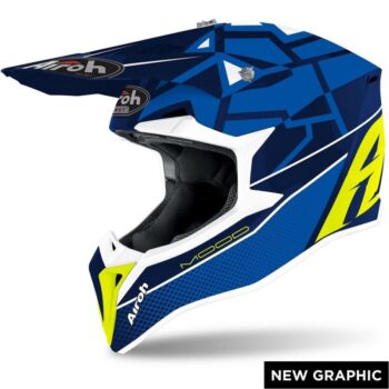 casco airoh wraap youth mood blue gloss