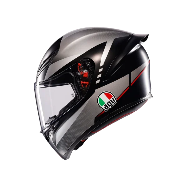 K1 S LAP MATT BLACK/GREY/RED - CASCO MOTO INTEGRALE E2206 - immagine 5