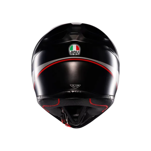 K1 S LAP MATT BLACK/GREY/RED - CASCO MOTO INTEGRALE E2206 - immagine 4