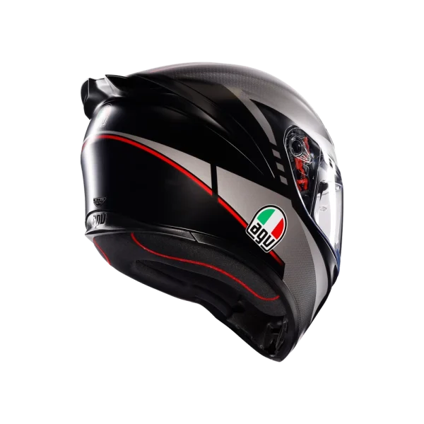 K1 S LAP MATT BLACK/GREY/RED - CASCO MOTO INTEGRALE E2206 - immagine 3