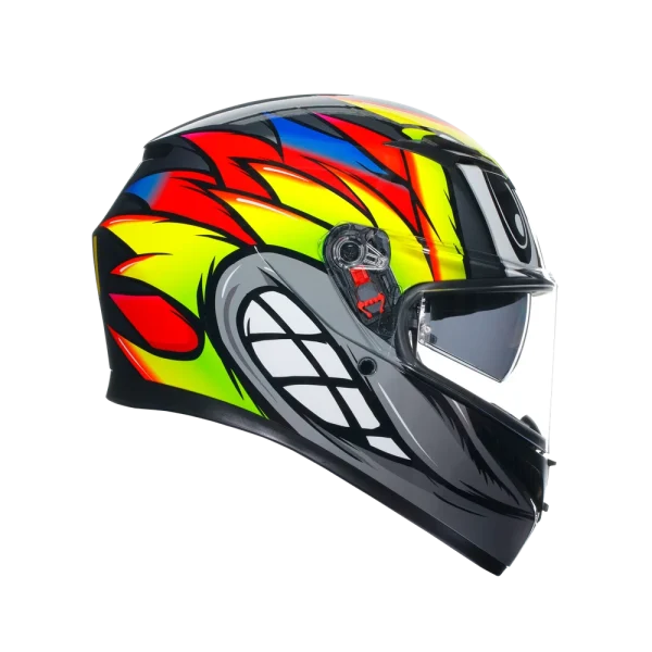 K3 BIRDY 2.0 GREY/YELLOW/RED - CASCO MOTO INTEGRALE E2206 - immagine 6