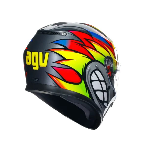 K3 BIRDY 2.0 GREY/YELLOW/RED - CASCO MOTO INTEGRALE E2206 - immagine 3