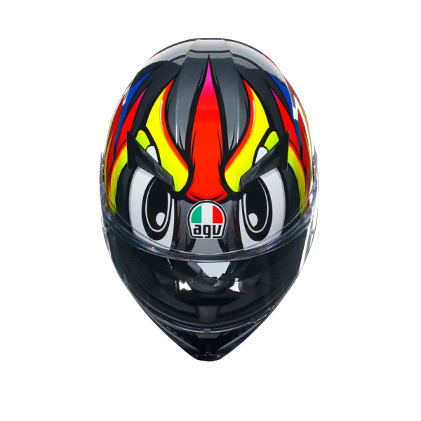 K3 BIRDY 2.0 GREY/YELLOW/RED - CASCO MOTO INTEGRALE E2206 - immagine 2