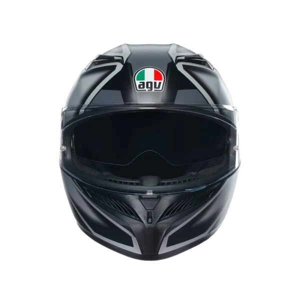 K3 COMPOUND MATT BLACK/GREY - CASCO MOTO INTEGRALE E2206 - immagine 7