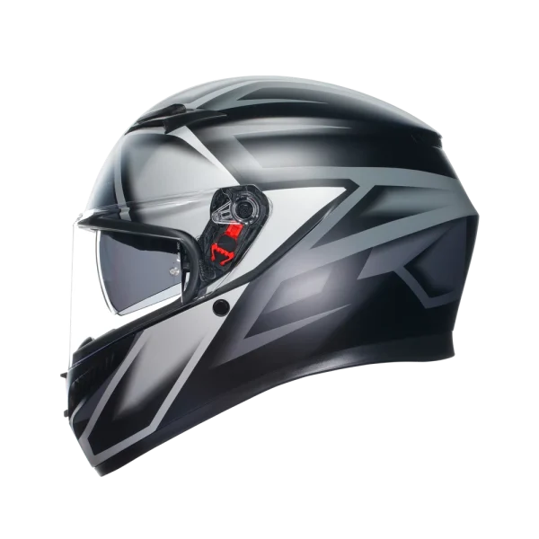 K3 COMPOUND MATT BLACK/GREY - CASCO MOTO INTEGRALE E2206 - immagine 5