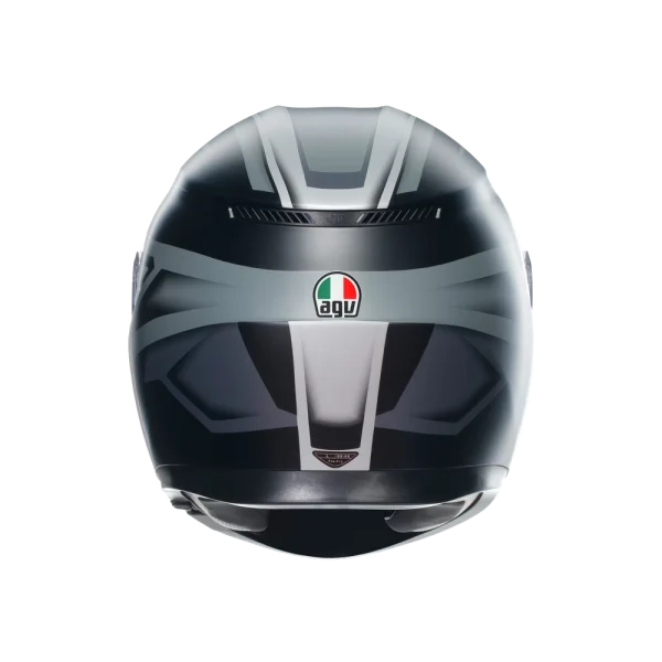 K3 COMPOUND MATT BLACK/GREY - CASCO MOTO INTEGRALE E2206 - immagine 4