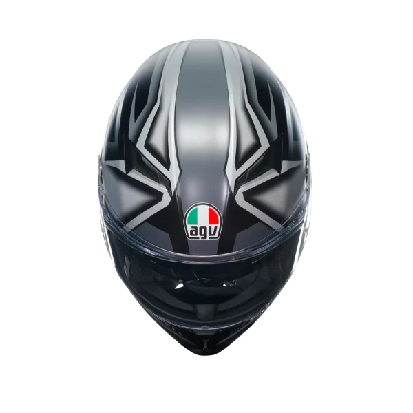 K3 COMPOUND MATT BLACK/GREY - CASCO MOTO INTEGRALE E2206 - immagine 2