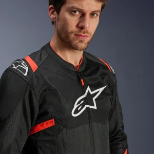 Giacca moto Alpinestars T-SPS Air 2- Black Red Fluo - immagine 3