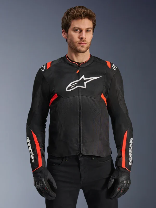 Giacca moto Alpinestars T-SPS Air 2- Black Red Fluo