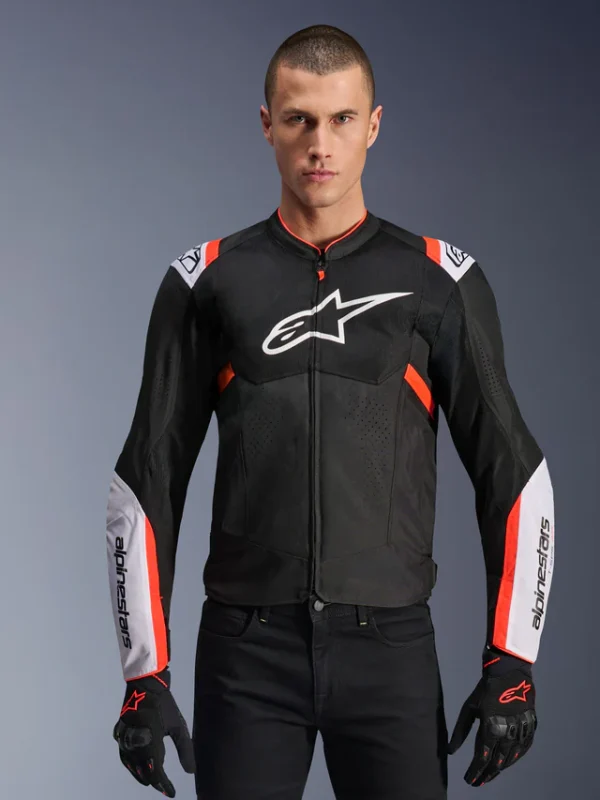 Giacca moto Alpinestars T-SPS Air 2- Black White Red Fluo