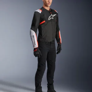 Giacca moto Alpinestars T-SPS Air 2- Black White Red Fluo - immagine 5