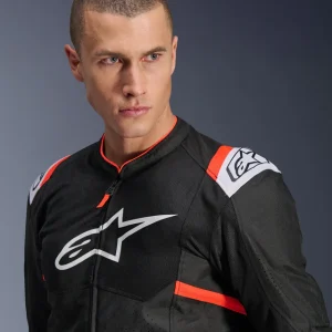 Giacca moto Alpinestars T-SPS Air 2- Black White Red Fluo - immagine 3
