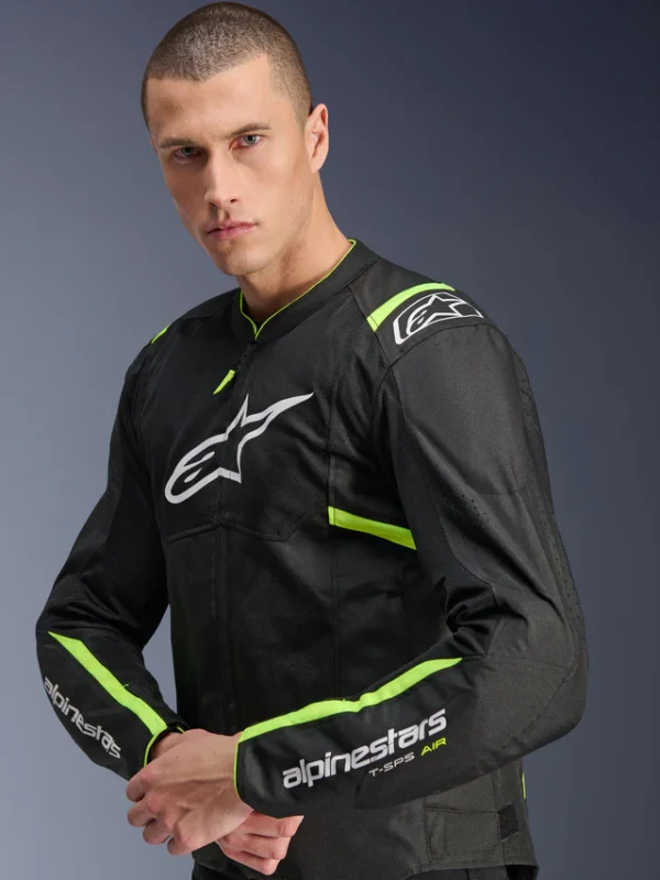 Giacca moto Alpinestars T-SPS Air 2- Black Yellow Fluo - immagine 3