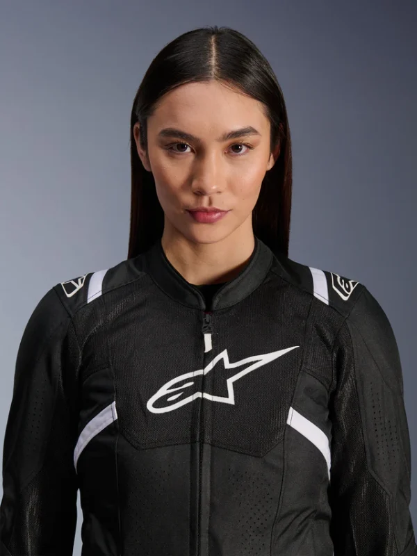 Giacca moto Da Donna Stella T-SPS Air V2 - Black White - immagine 2